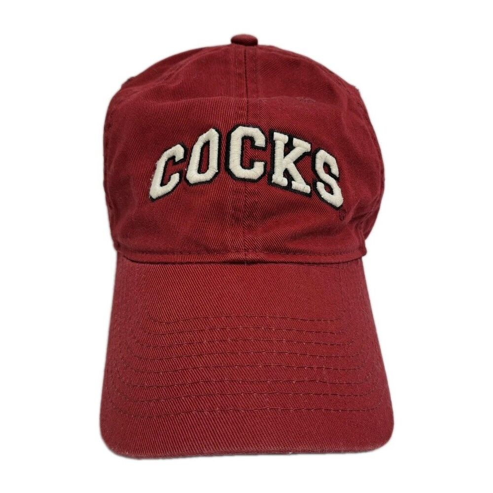 South Carolina Gamecocks Cocks Script Logo Adjustable Hat Garnet Cap Legacy